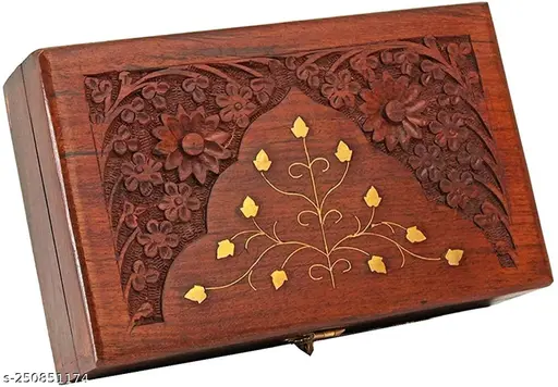 Carved Wooden Jewelry Box
