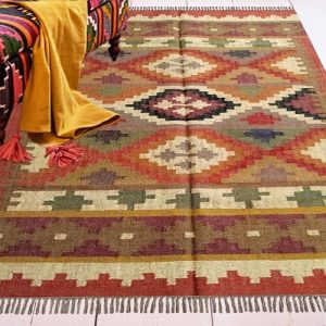 Jute & Cotton Dhurries – Eco-Friendly Handwoven Floor Rugs
